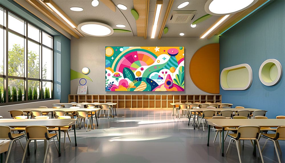 Duży monitor interaktywny w szkole